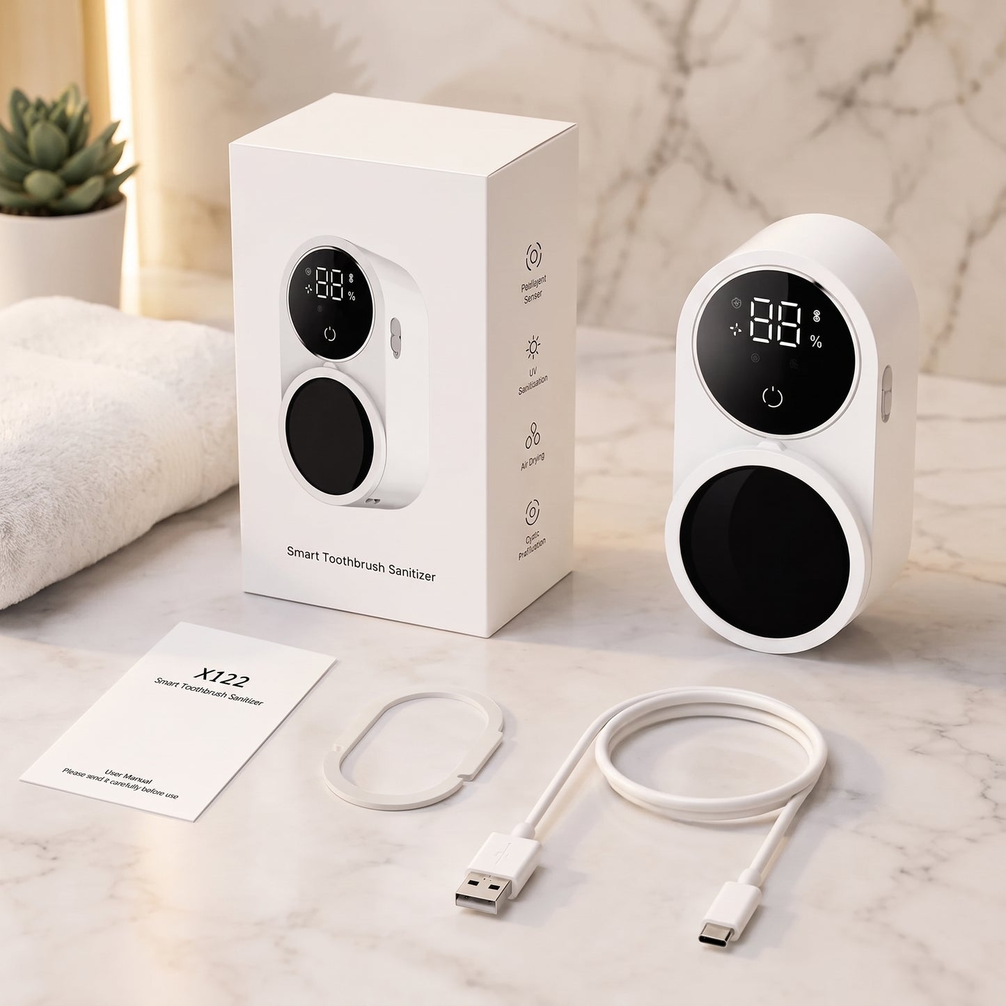 Dual Smart Toothbrush Sanitizer